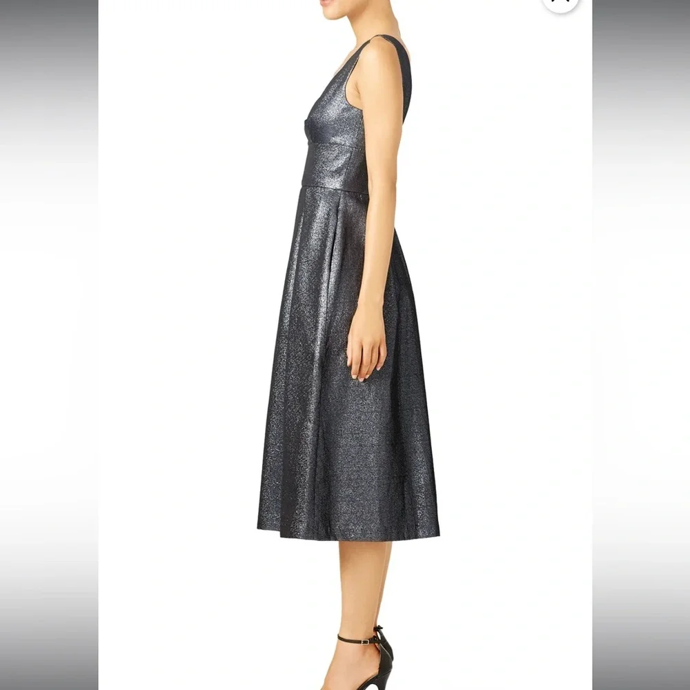 Cynthia Rowley Dree Jumpsuit in Metallic Charcoal - Size 6 - Picture 3 of 13